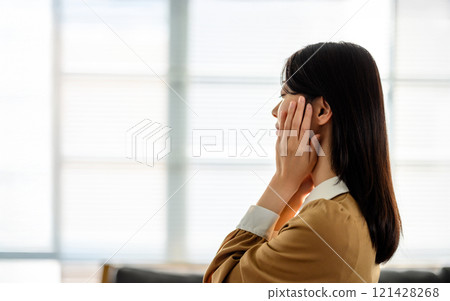 Indoor female portrait Indoor female portrait 121428268