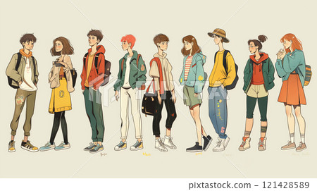 人物手繪插畫合輯 人物手繪插畫合輯 121428589