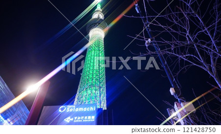 Lighted Sky Tree 121428750