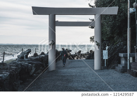 [夫妻岩]美麗的早晨日出風景 121429587