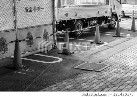 Trucks transporting construction materials Trucks transporting construction materials 121430173