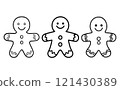 gingerbread men, decorated  121430389