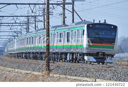 東北本線 東鷲宮栗橋 JR東日本 E233系 3000系 D14編組（高崎） 121430722