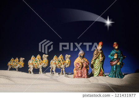 Three Wise Men and Camels 121431977