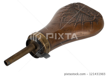 Old west gunpowder flask Old west gunpowder flask 121431983