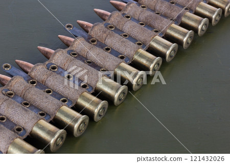 Machine Gun Ammo Belt with Ammunition 121432026