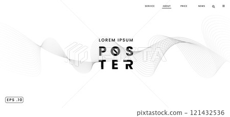 Abstract Gray Glowing Wave Lines on Gray Background - Modern Poster Background Vector Illustration Abstract Gray Glowing Wave Lines on Gray Background - Modern Poster Background Vector Illustration 121432536