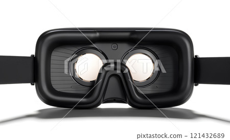 Blank black virtual reality goggles mockup, back view. Blank black virtual reality goggles mockup, back view. 121432689