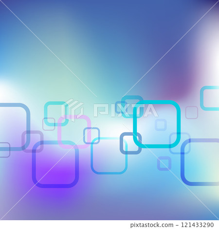 Rounded transparent squares, Futuristic abstract background with copy space Rounded transparent squares, Futuristic abstract background with copy space 121433290