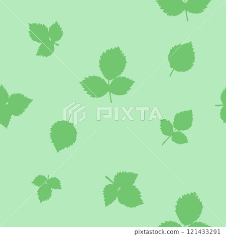 Organic green  leaves seamless pattern 121433291