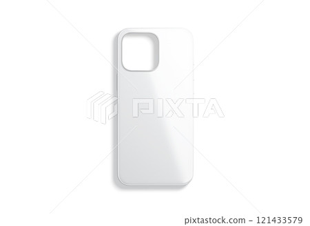 Blank white glossy phone case mockup, top view Blank white glossy phone case mockup, top view 121433579