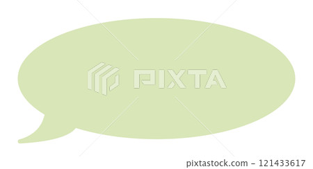 Simple oval speech bubble 1 (yellow-green, no line drawing) Simple oval speech bubble 1 (yellow-green, no line drawing) 121433617