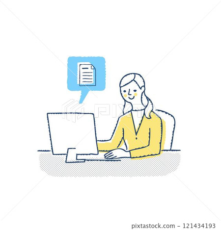 Business person working on a computer Female 121434193