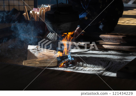 [Irori materials] Irori at Wakihonjin Okutani in Tsumago-juku [Nagano Prefecture] 121434229