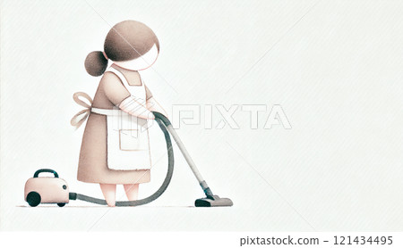 女人吸塵，複製空間 121434495