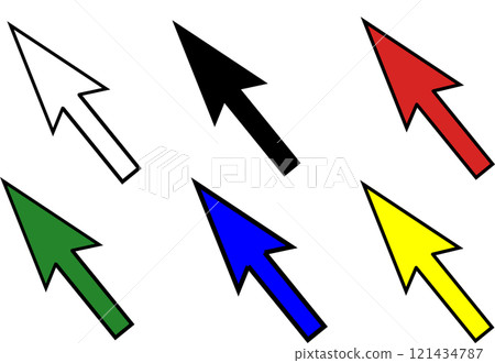 指針箭頭圖示插圖集 121434787