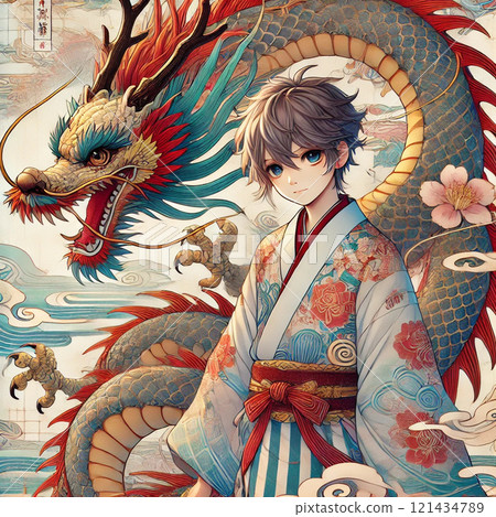 Dragon and boy Dragon and boy 121434789
