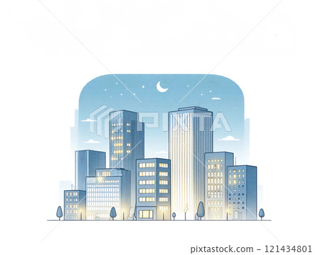 辦公區的夜晚 121434801