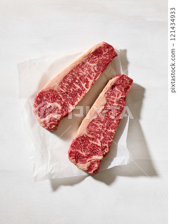 fresh raw Australian Wagyu steak 121434933