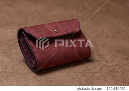 Leather wallet - Image of leather products (with copy space) Leather wallet - Image of leather products (with copy space) 121434961