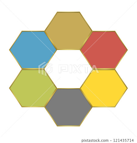 Japanese-style hexagonal frame, text frame, 6 colors Japanese-style hexagonal frame, text frame, 6 colors 121435714