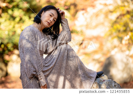 Cool middle-aged woman Cool middle-aged woman 121435855