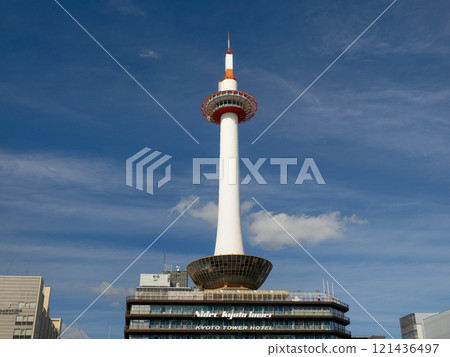 Kyoto Tower in front of Kyoto Station, Kyoto Prefecture Kyoto Tower in front of Kyoto Station, Kyoto Prefecture 121436497