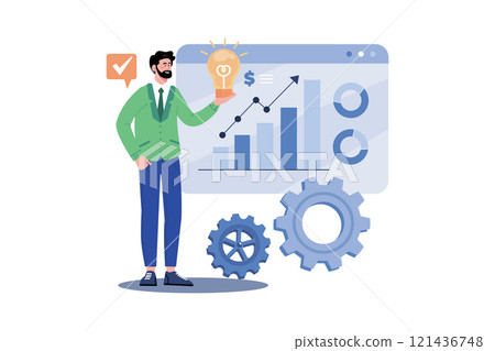 Entrepreneur thinking about new business ideas. Entrepreneur thinking about new business ideas. 121436748