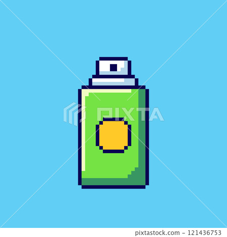 Pixel art Spray Can game asset design 121436753