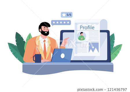 Employers check candidate references and conduct background checks. 121436797