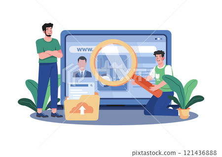 SEO specialists increase online visibility through optimization. 121436888