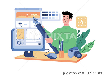 Art directors design visual elements of advertising campaigns. Art directors design visual elements of advertising campaigns. 121436896