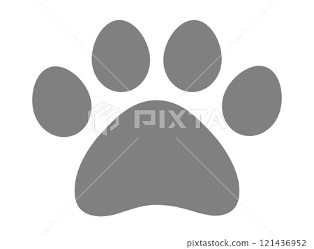Paw print and paw icon (animals such as cats and dogs) Paw print and paw icon (animals such as cats and dogs) 121436952