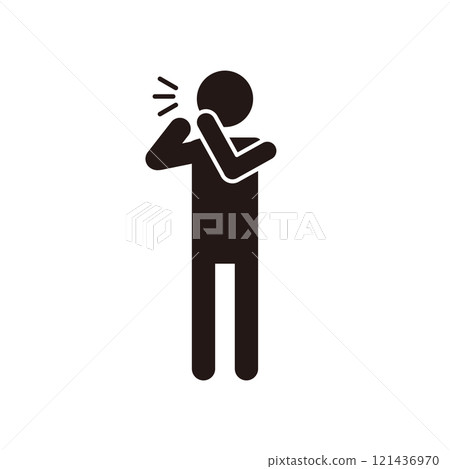 Pictogram icon of a person speaking 121436970