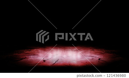 Red ice. Glow on ice. Realistic ice and snow on dark background. Beautiful ice background. Ice with deep cracks. Reflection. 3D rendering Red ice. Glow on ice. Realistic ice and snow on dark background. Beautiful ice background. Ice with deep cracks. Reflection. 3D rendering 121436980