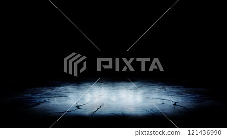 Ice with deep cracks. Ice. 3D beautiful ice background. Realistic ice and snow on dark background Ice with deep cracks. Ice. 3D beautiful ice background. Realistic ice and snow on dark background 121436990