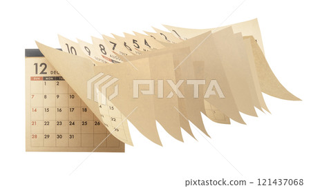 掛曆。一年過去的圖片 掛曆。一年過去的圖片 121437068