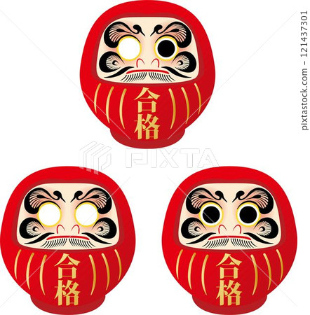 達摩眼睛設定圖示治療裝飾檢查達摩通過簡單插圖材料紅色 達摩眼睛設定圖示治療裝飾檢查達摩通過簡單插圖材料紅色 121437301