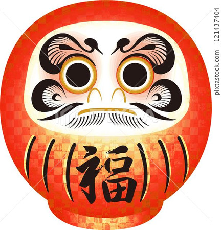 達摩達摩佛法水彩裝飾圖示處理插畫素材紅色 121437404