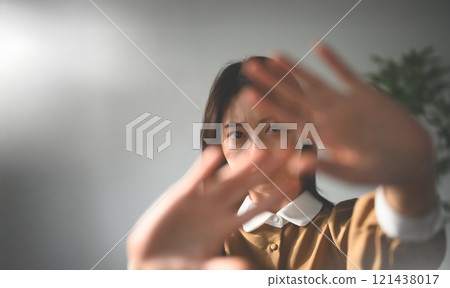 Indoor female portrait Indoor female portrait 121438017