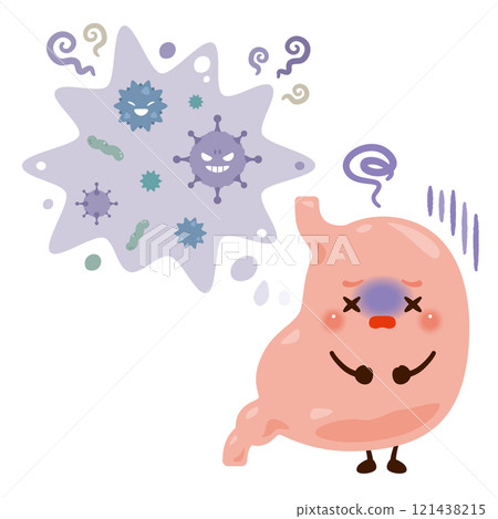胃感染病毒的人物圖解 121438215
