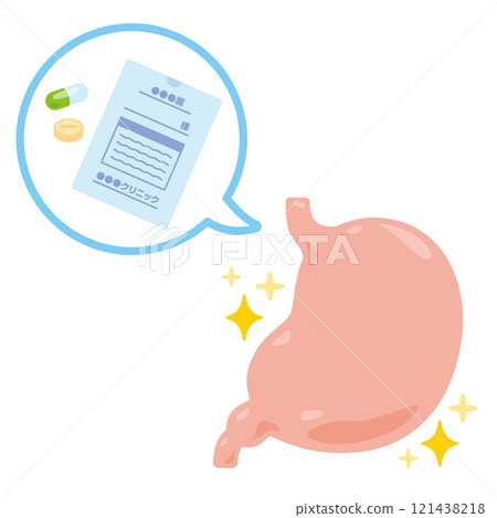 醫學和健康胃的插圖 121438218