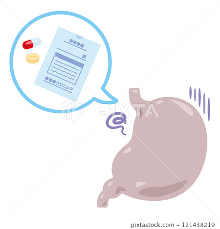 醫學和胃病的插圖 醫學和胃病的插圖 121438219