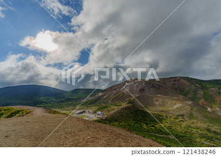 Mount Issaikyo seen from the summit of Mount Azuma-Kofuji Mount Issaikyo seen from the summit of Mount Azuma-Kofuji 121438246