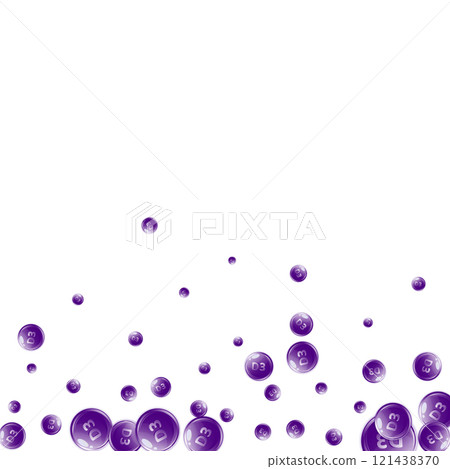 Vitamin D3 round capsules. Beauty treatment and nutrition skin care. Essential vitamins vector illustration. Healthy life concept. Vitamin D3 round capsules. Beauty treatment and nutrition skin care. Essential vitamins vector illustration. Healthy life concept. 121438370