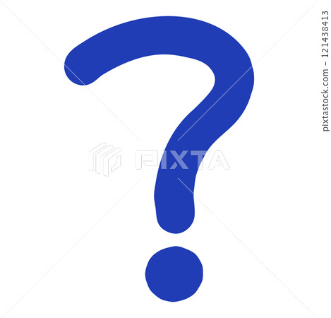 Handwritten question mark illustration 121438413