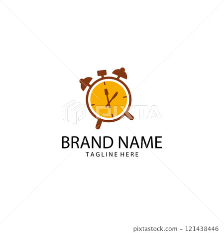 lunch time reminder clock logo design vector lunch time reminder clock logo design vector 121438446