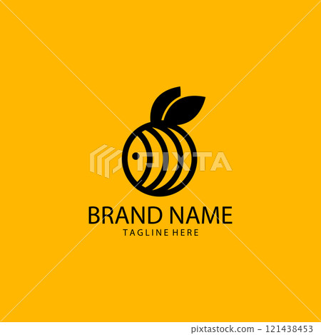 round bee logo design vector 121438453