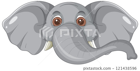 Cute Elephant Cartoon Illustration Cute Elephant Cartoon Illustration 121438596