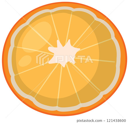 Vibrant Orange Slice Illustration 121438600
